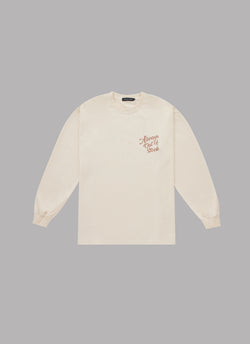 LAZY LOGO L/S TEE-IVORY