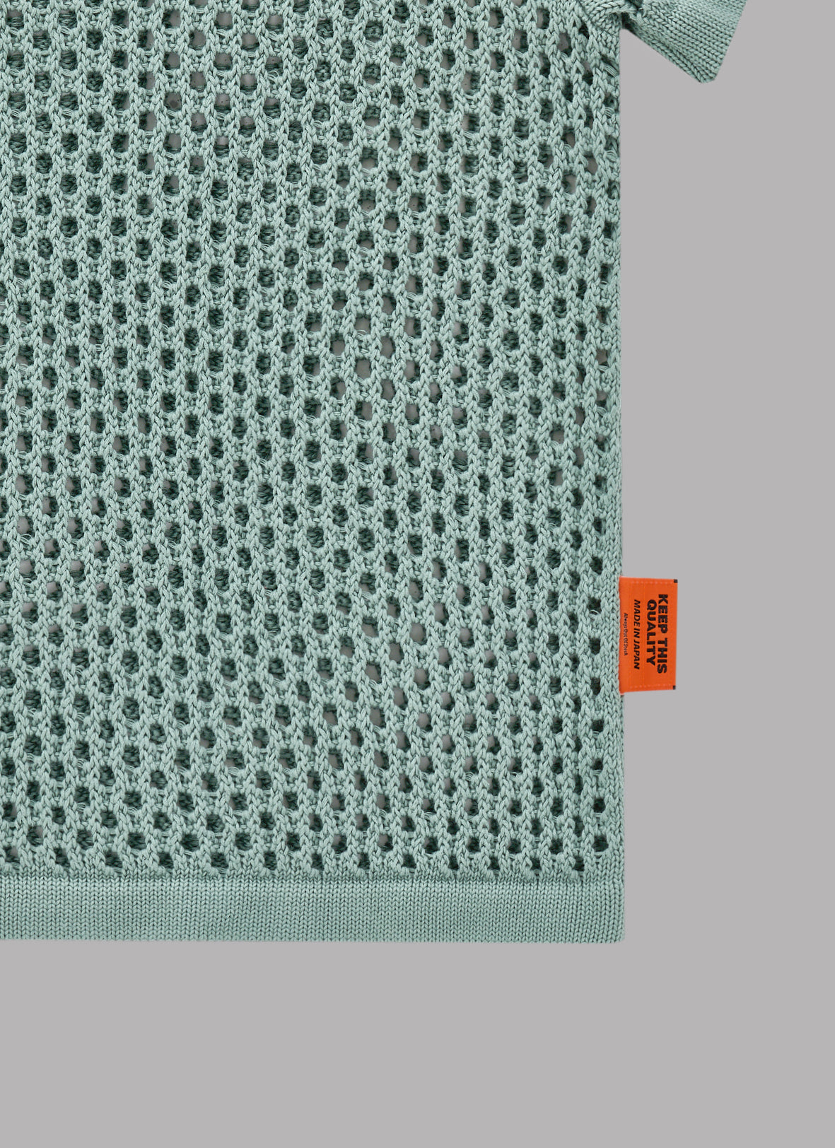 MESH KNIT GAME SHIRT-PISTACCHIO