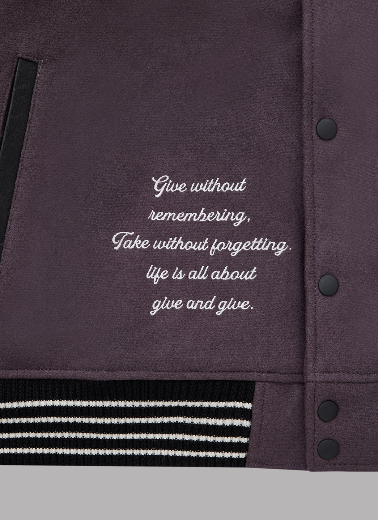 CRAZY PATCH COMBINATION STADIUM JUMPER-WINE