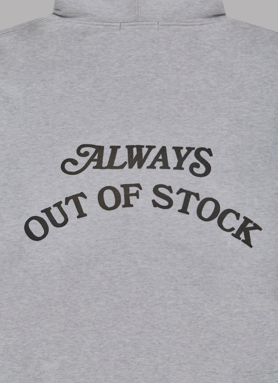 BASIC LOGO ZIP HOODIE - HEATHER GRAY
