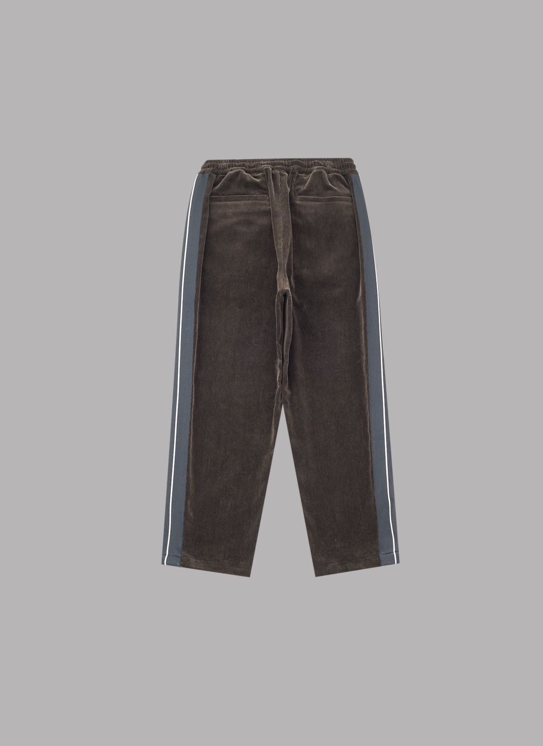 CORDUROY TRACK PANTS-BROWN