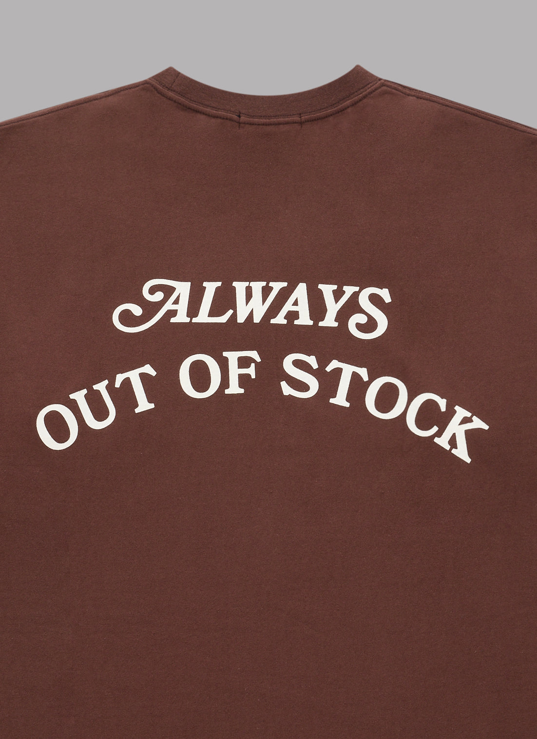 BASIC LOGO L/S TEE-BROWN x OFF WHITE