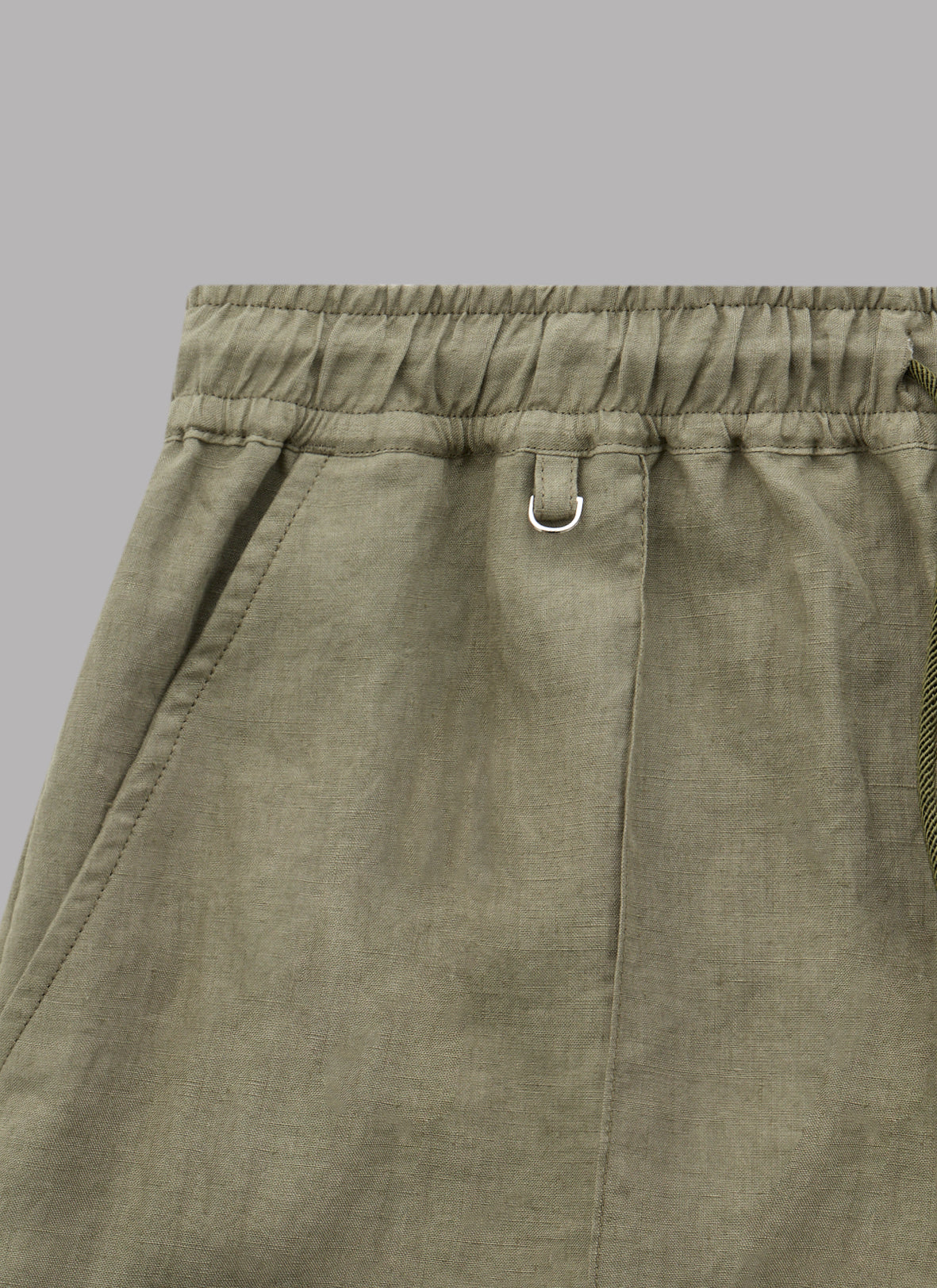 LINEN CENTER CREEK PANTS-OLIVE