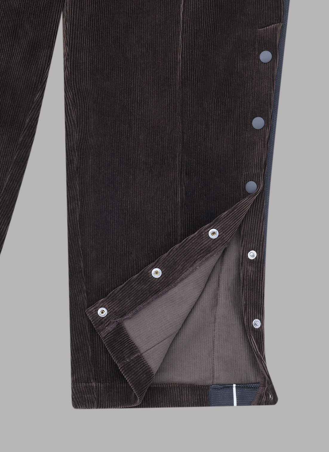 CORDUROY TRACK PANTS-BROWN