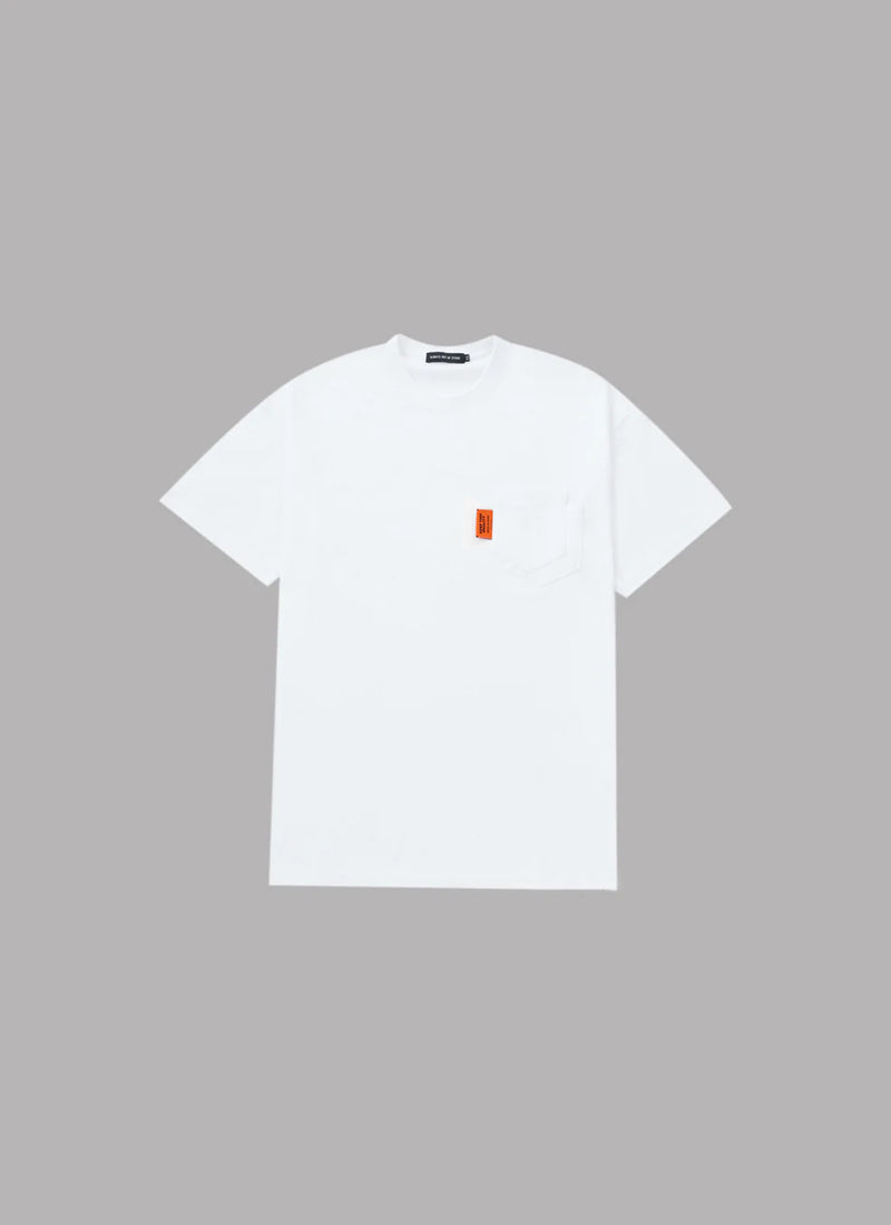 DOUBLE POCKET SUPIMA S/S TEE-WHITE
