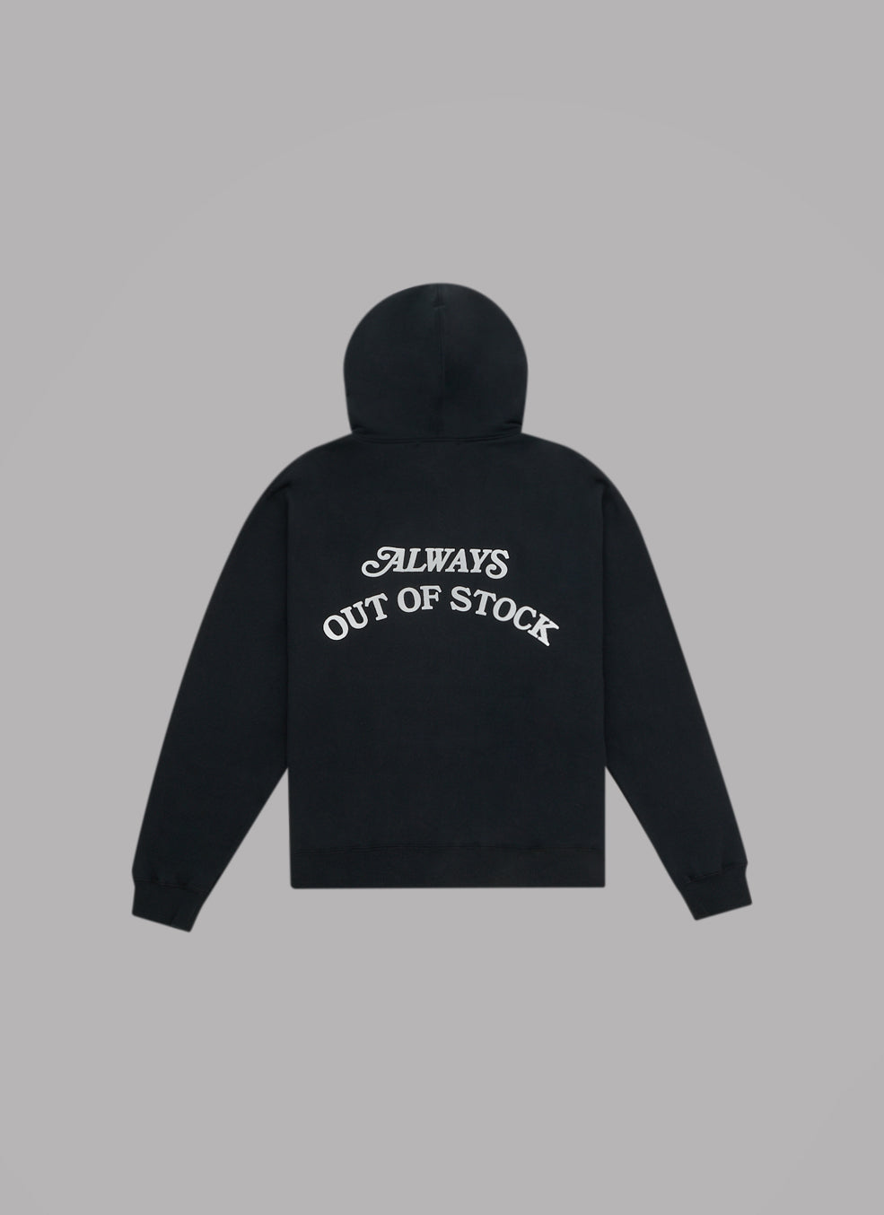 BASIC LOGO ZIP HOODIE - BLACK