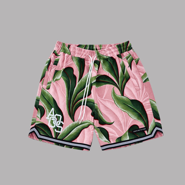 HAWAIIAN BASKETBALL SHORTS-PINK – ALWAYS OUT OF STOCK