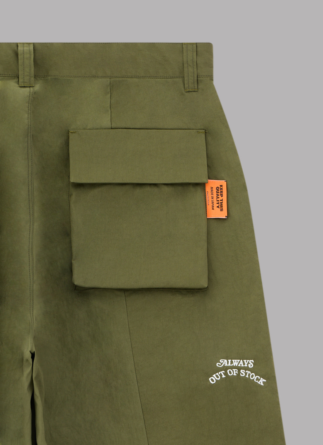 OVER PLEATED TROUSERS-KHAKI
