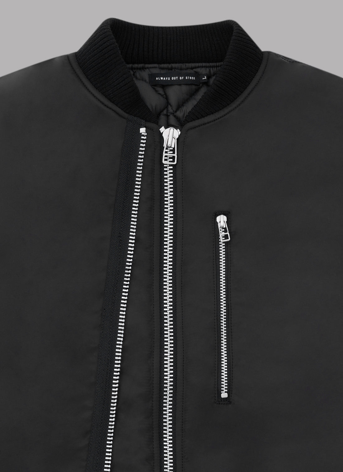 COMBINATION BOMBER JACKET-BLACK