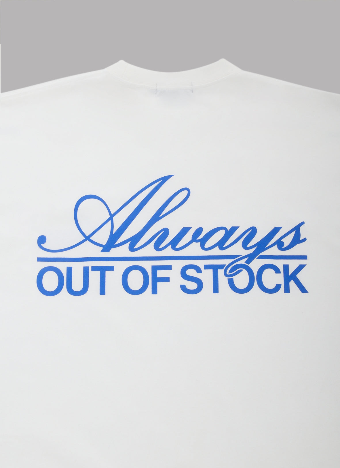 always tee 美品 TRADITIONAL LOGO S/S TEE-WHITE x BLUE