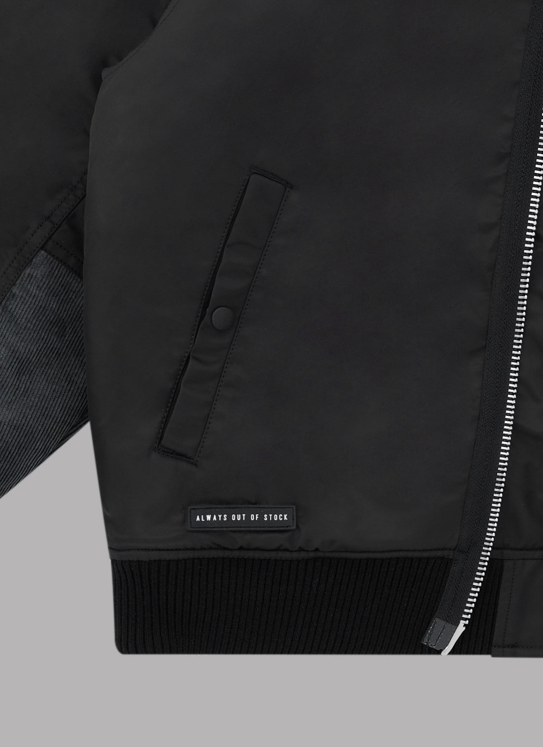 COMBINATION BOMBER JACKET-BLACK