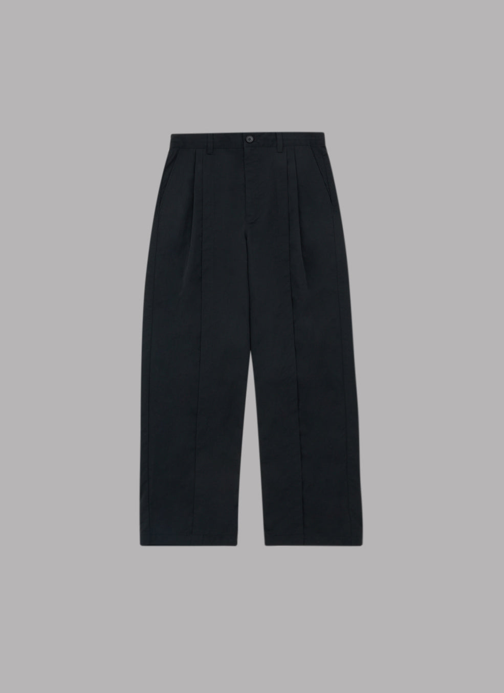 OVER PLEATED TROUSERS-BLACK