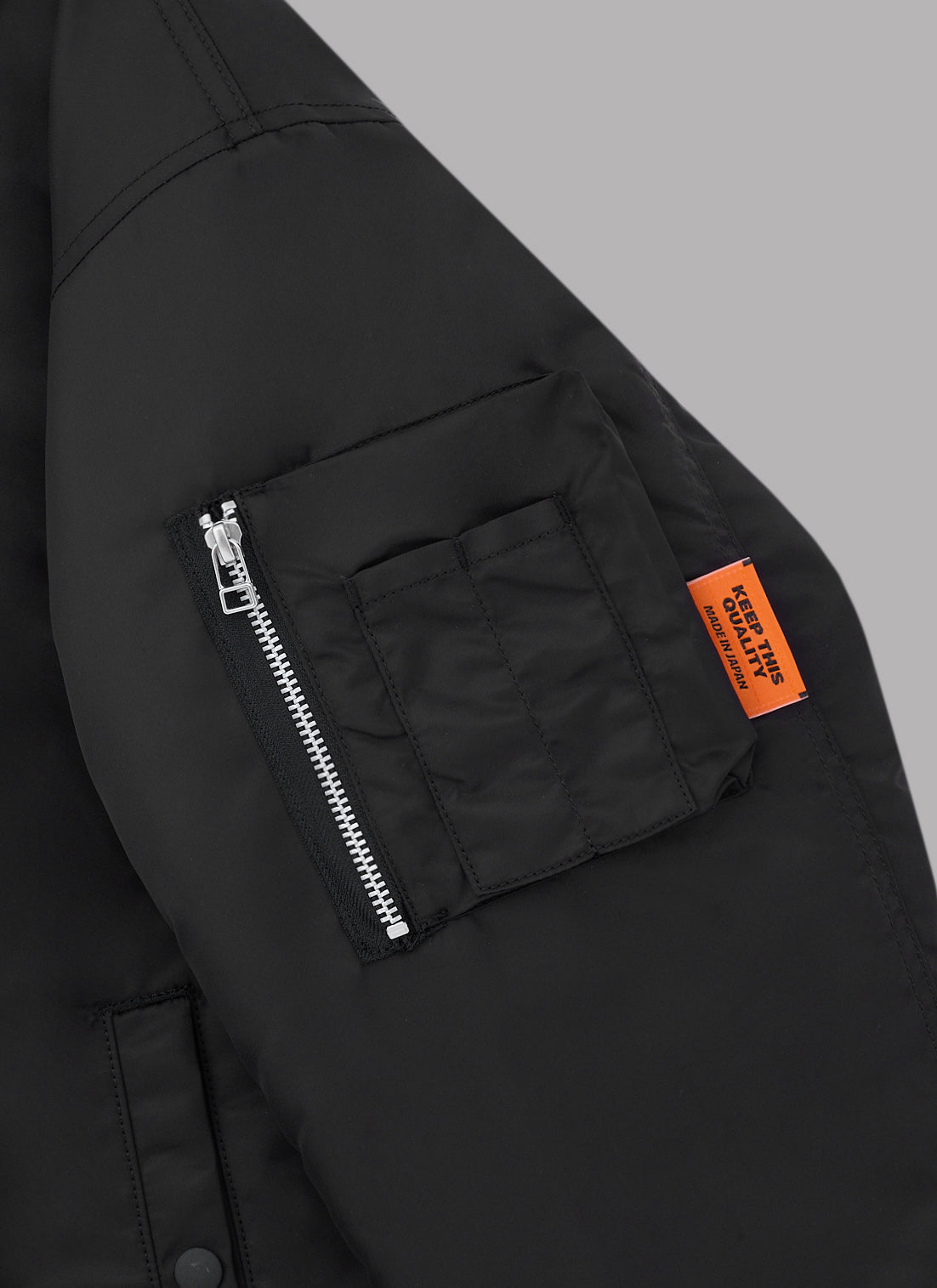 COMBINATION BOMBER JACKET-BLACK