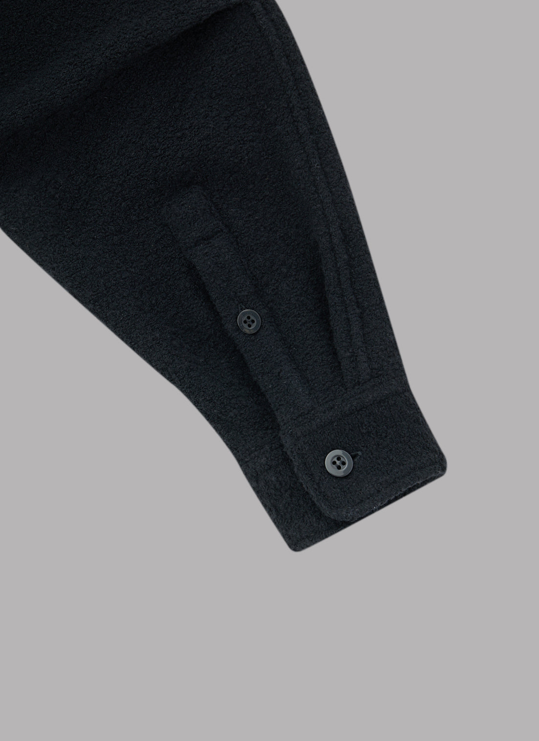 TWEED-LIKE UTILITY JACKET-BLACK