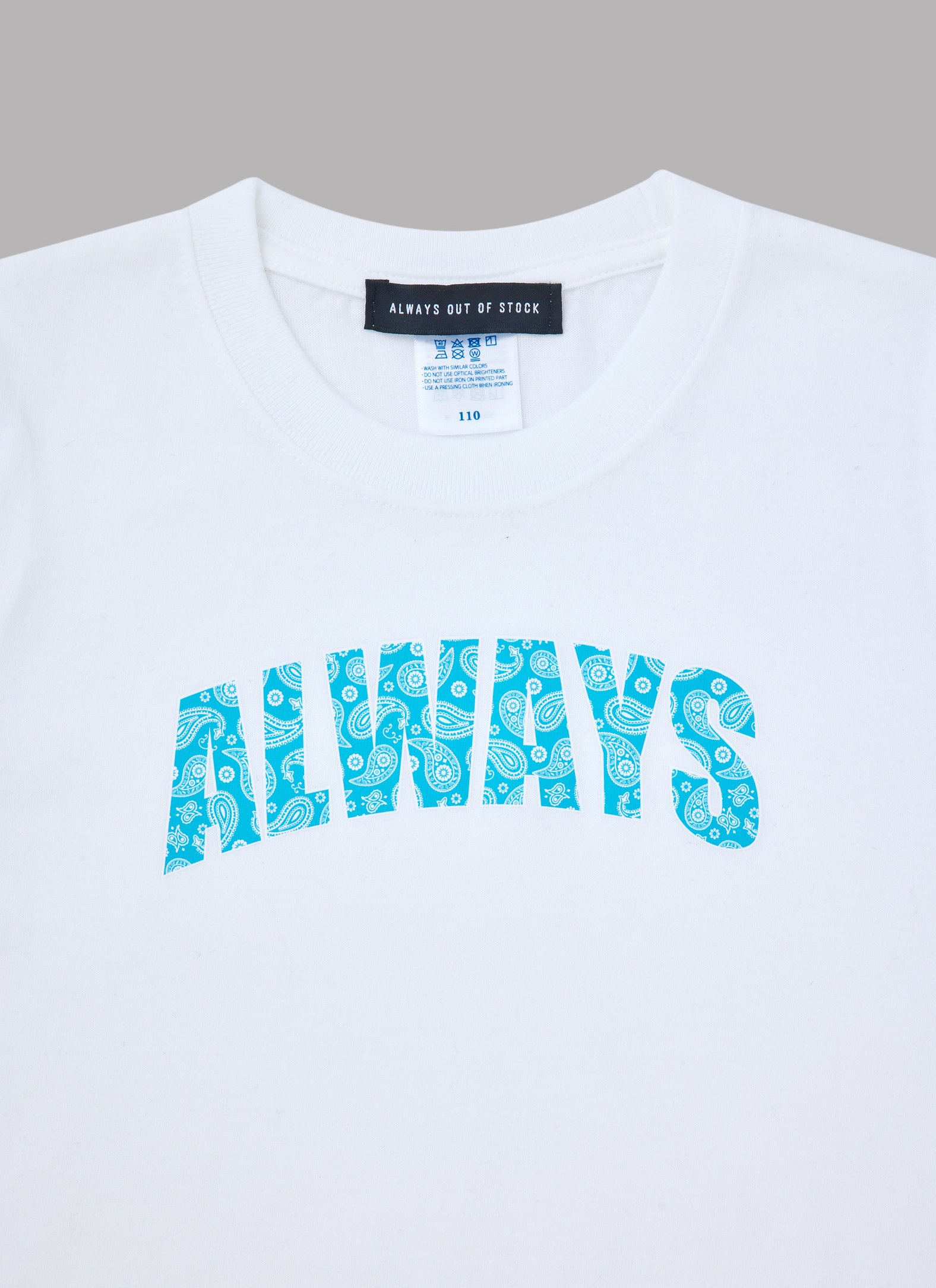 ARCH LOGO PAISLEY KIDS TEE - WHITE