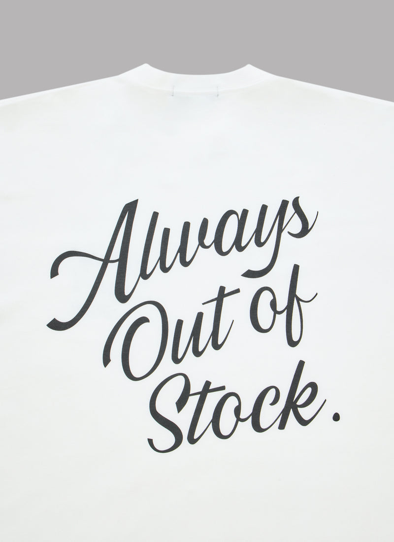 LAZY LOGO L/S TEE-WHITE