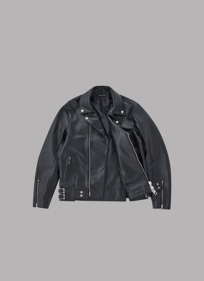 SWITCHED W LEATHER JACKET-BLACK – ALWAYS OUT OF STOCK