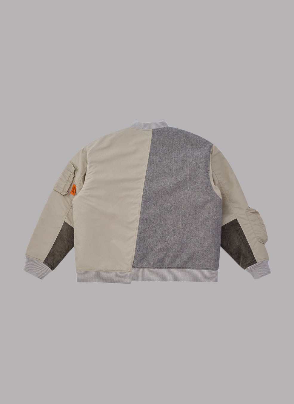 COMBINATION BOMBER JACKET-SAND BEIGE