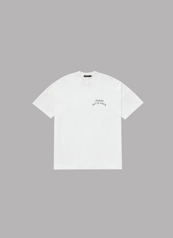 JUST CHILLING IT DROP SHOULDER S/S TEE-WHITE