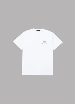 BASIC LOGO S/S TEE-WHITE x BLUE