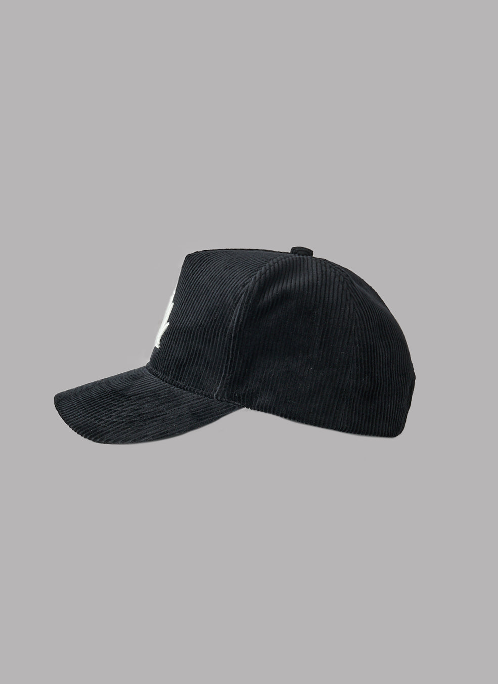 LA LOGO CORDUROY ADJUSTABLE CAP-BLACK