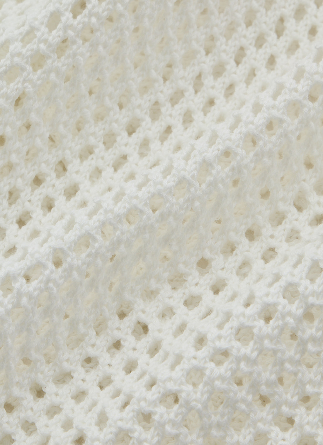 MESH KNIT BASEBALL CARDIGAN-OFF WHITE