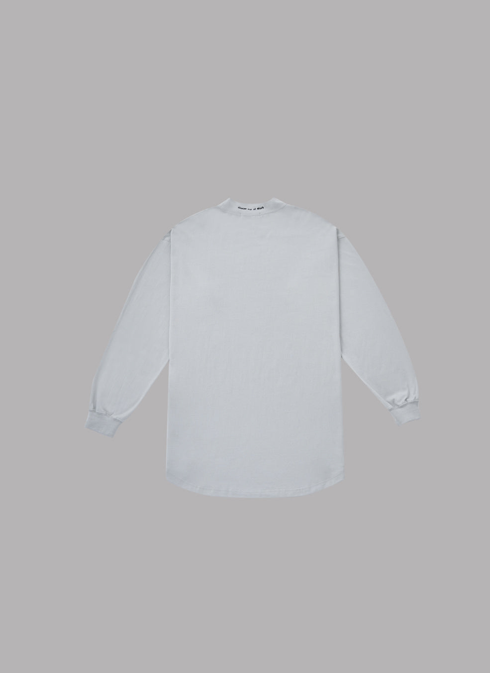 MOCK NECK L/S TEE-SILVER GREEN