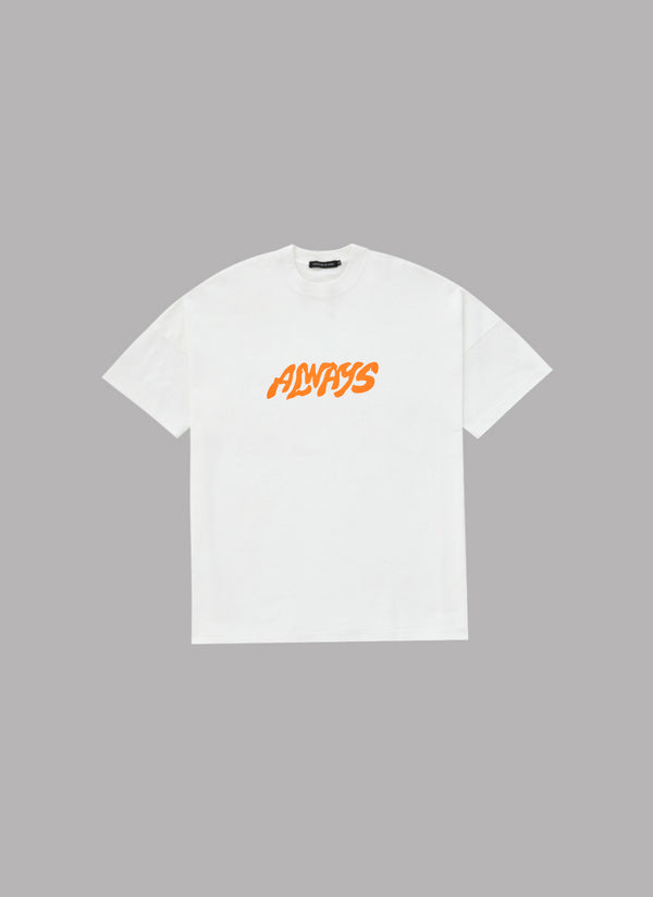 GRAFFITI LOGO DROP S/S TEE-WHITE