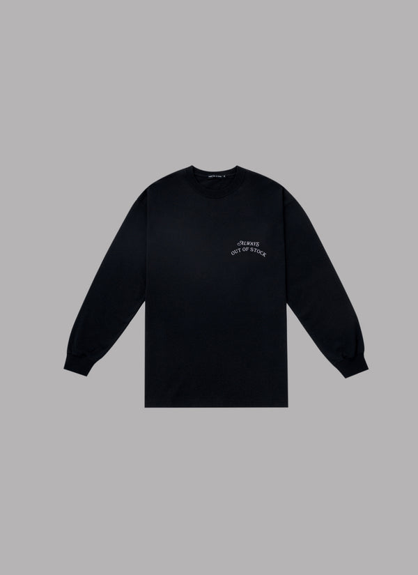 IT'S ONLY A SHORT TRIP L/S TEE-BLACK
