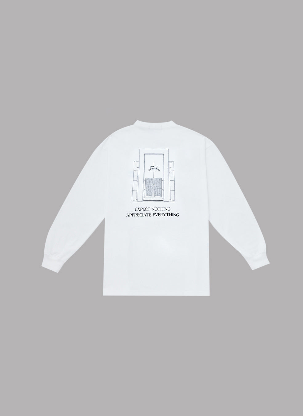 STORE GRAPHIC L/S TEE-WHITE