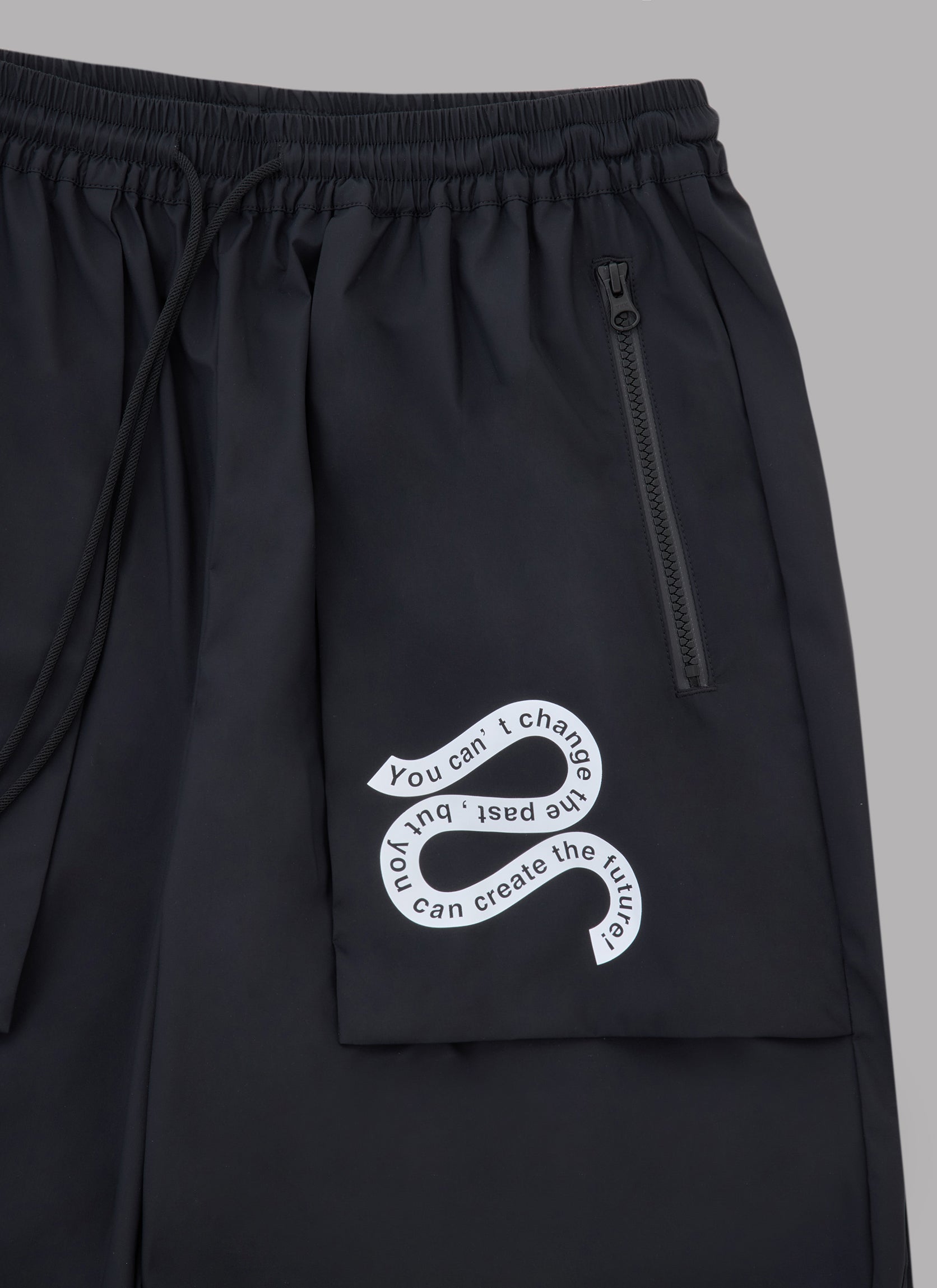 THREE LAYER TRACK PANTS-BLACK