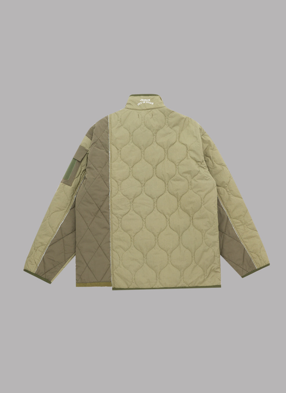 SWITCHED QUILTING JACKET - OLIVE