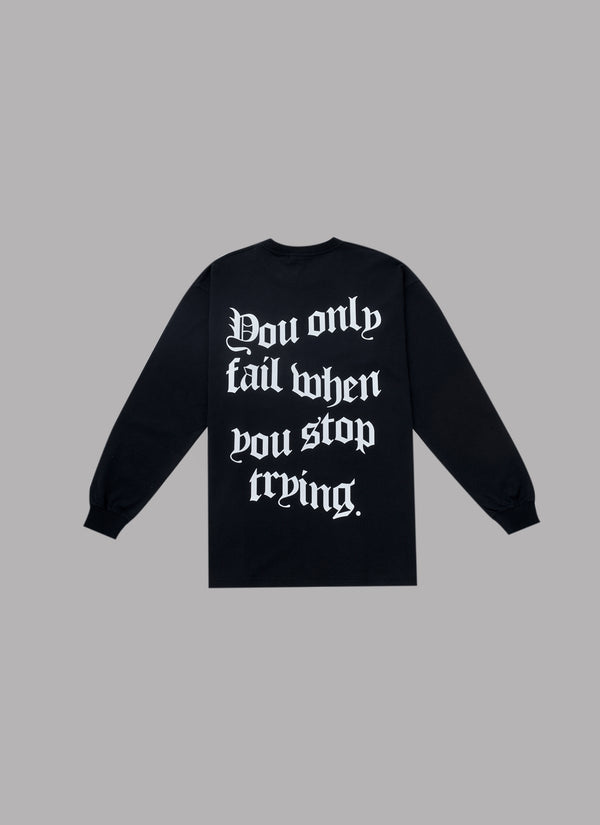MOVING LETTERS L/S TEE-BLACK