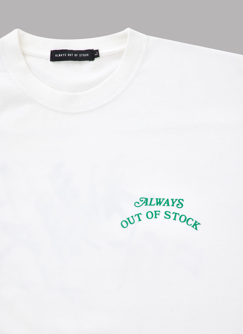 ALWAYS OUT OF STOCK x KISUI NAKAZAWA CALLIGRAPHIC KATAKANA TEE-WHITE