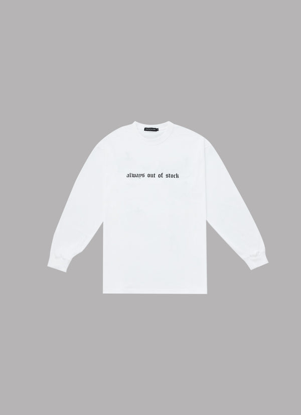 MOVING LETTERS L/S TEE-WHITE