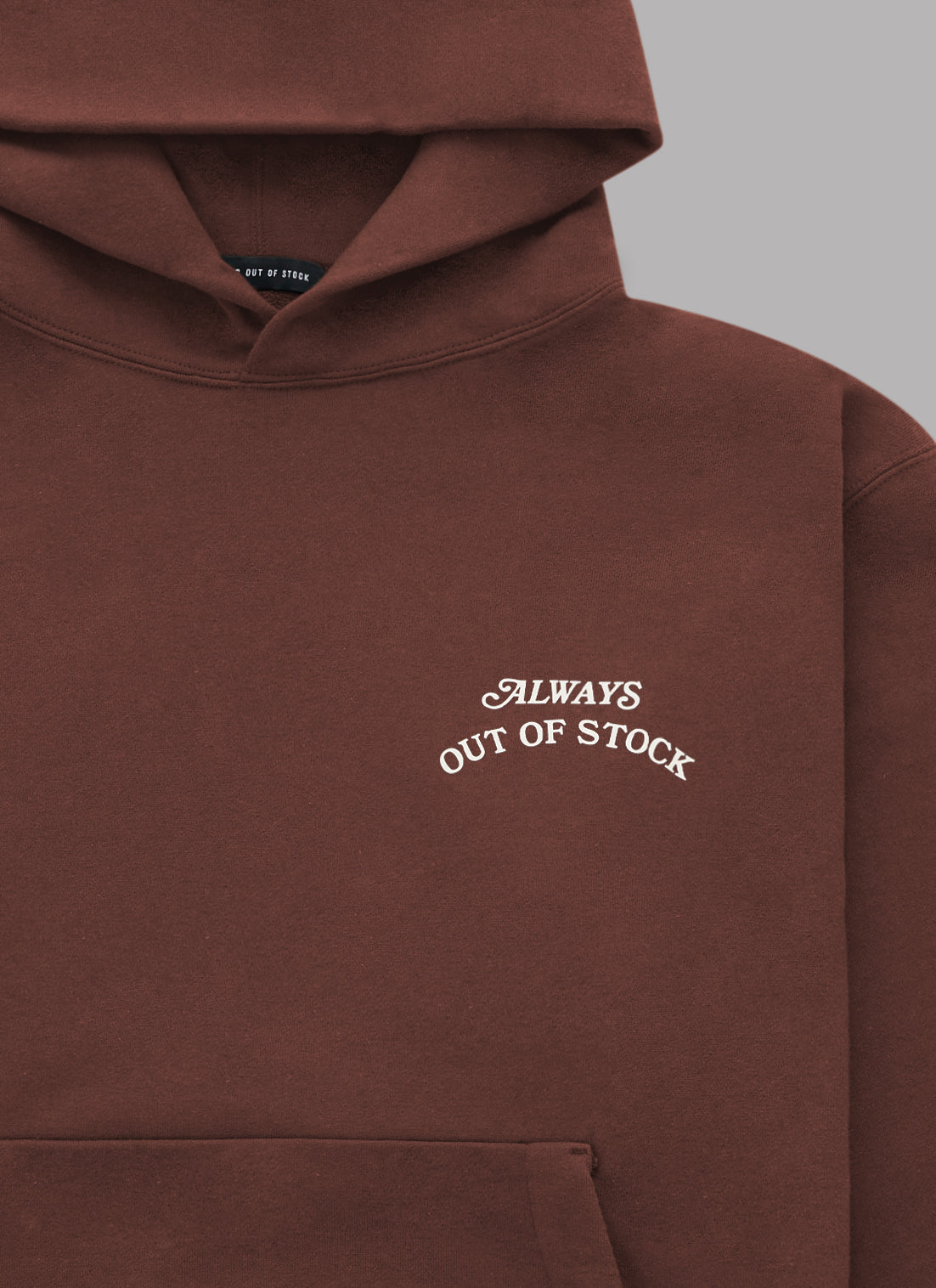 BASIC LOGO HOODIE-BROWN x OFF WHITE