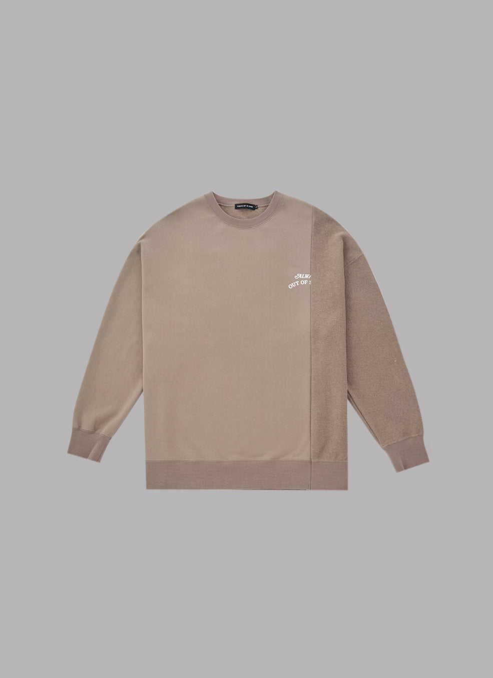 SWITCHED BASIC LOGO CREWNECK-GREIGE