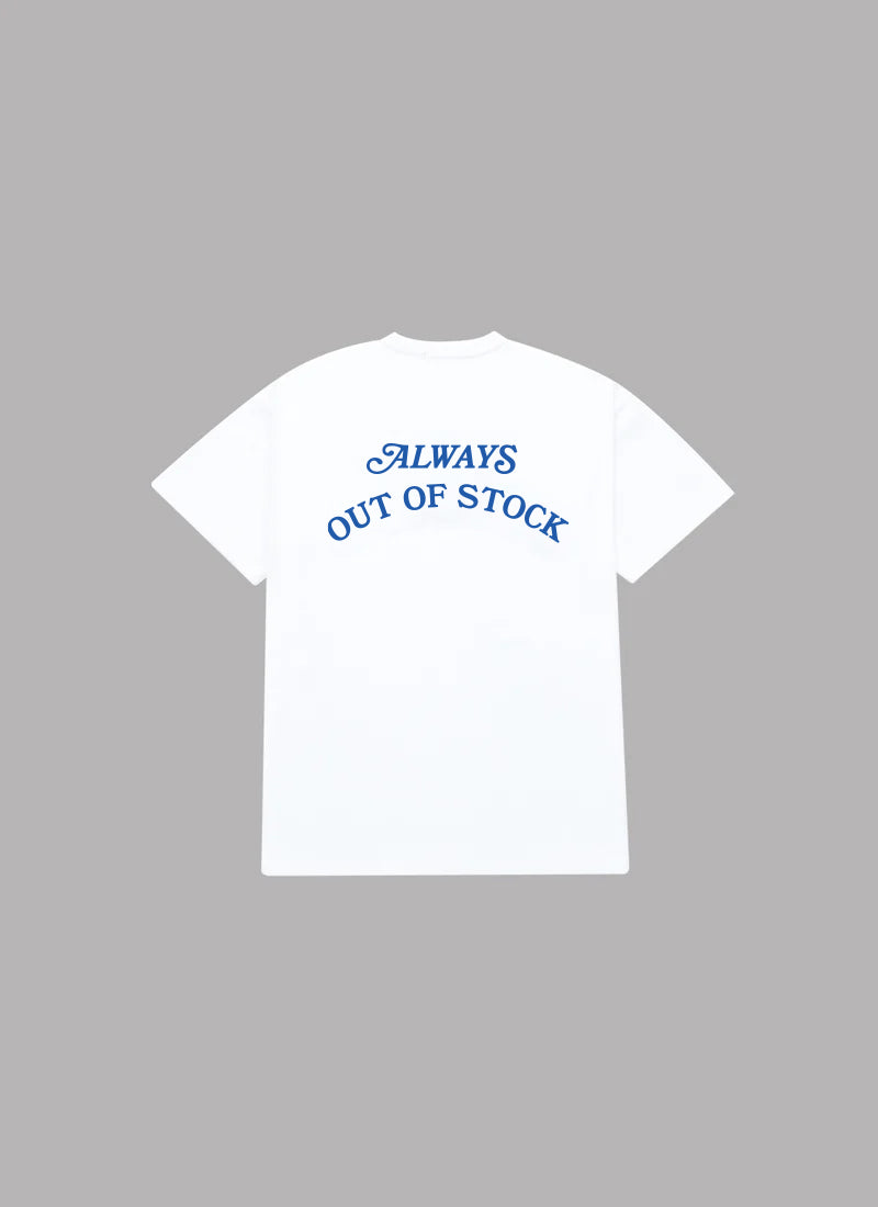 BASIC LOGO S/S TEE-WHITE x BLUE