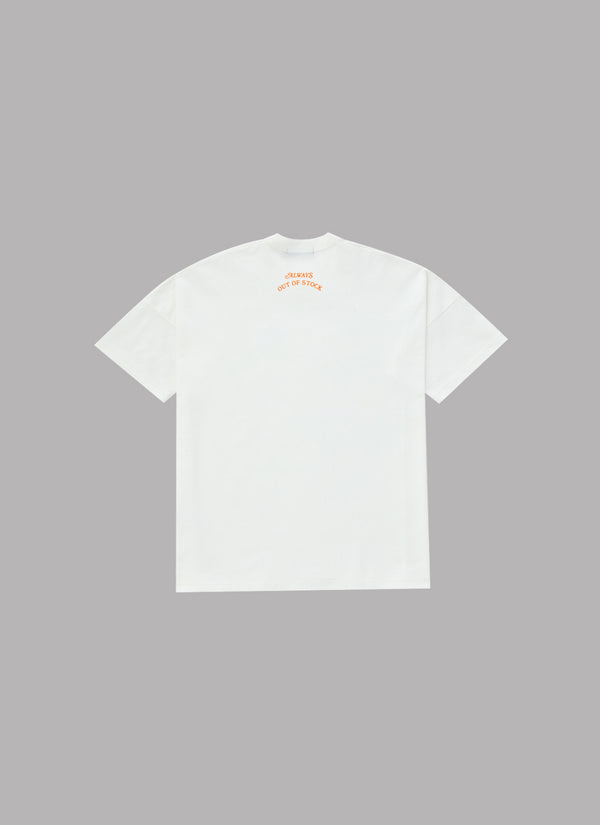 GRAFFITI LOGO DROP S/S TEE-WHITE