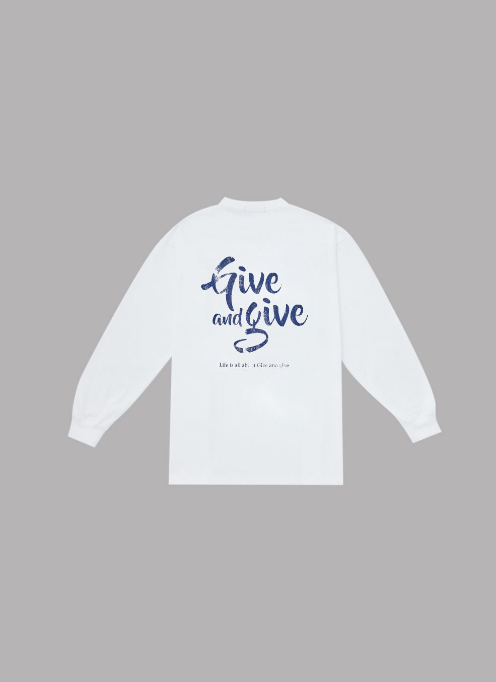 GIVE & GIVE L/S TEE - WHITE