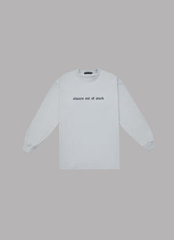 MOVING LETTERS L/S TEE-SILVER GREEN