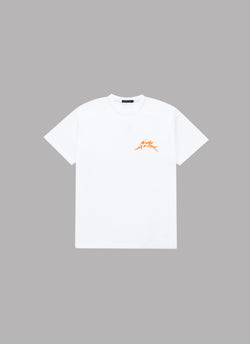 ALWAYS OUT OF STOCK x KISUI NAKAZAWA CALLIGRAPHIC BASIC LOGO TEE-WHITE