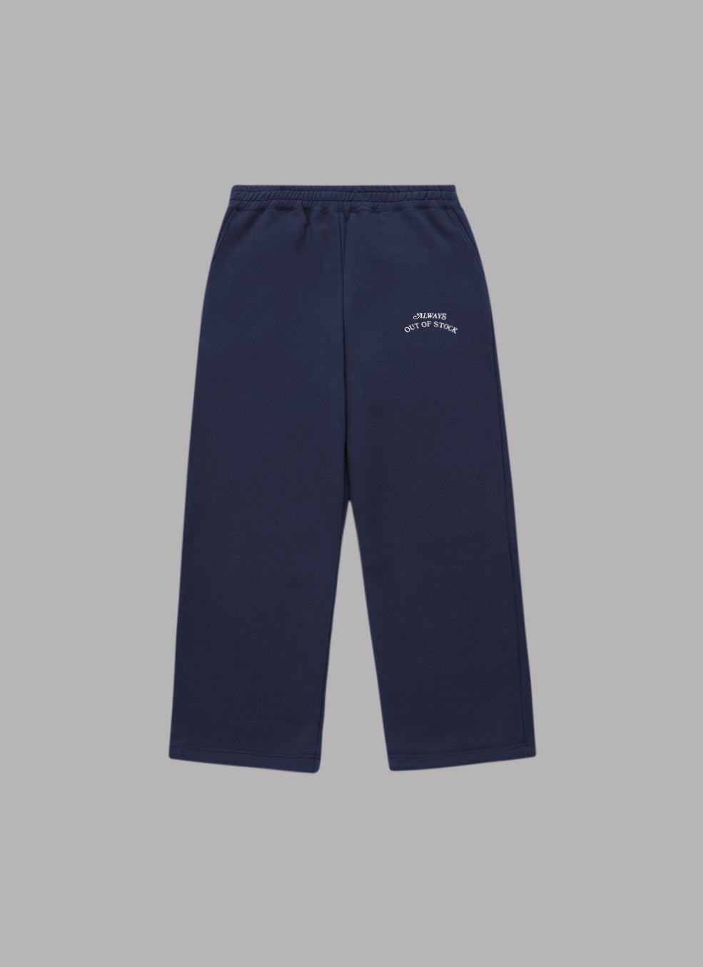 BASIC LOGO SWEAT PANTS-NAVY x OFF WHITE