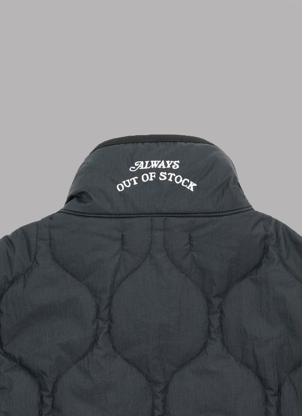 SWITCHED QUILTING JACKET - BLACK