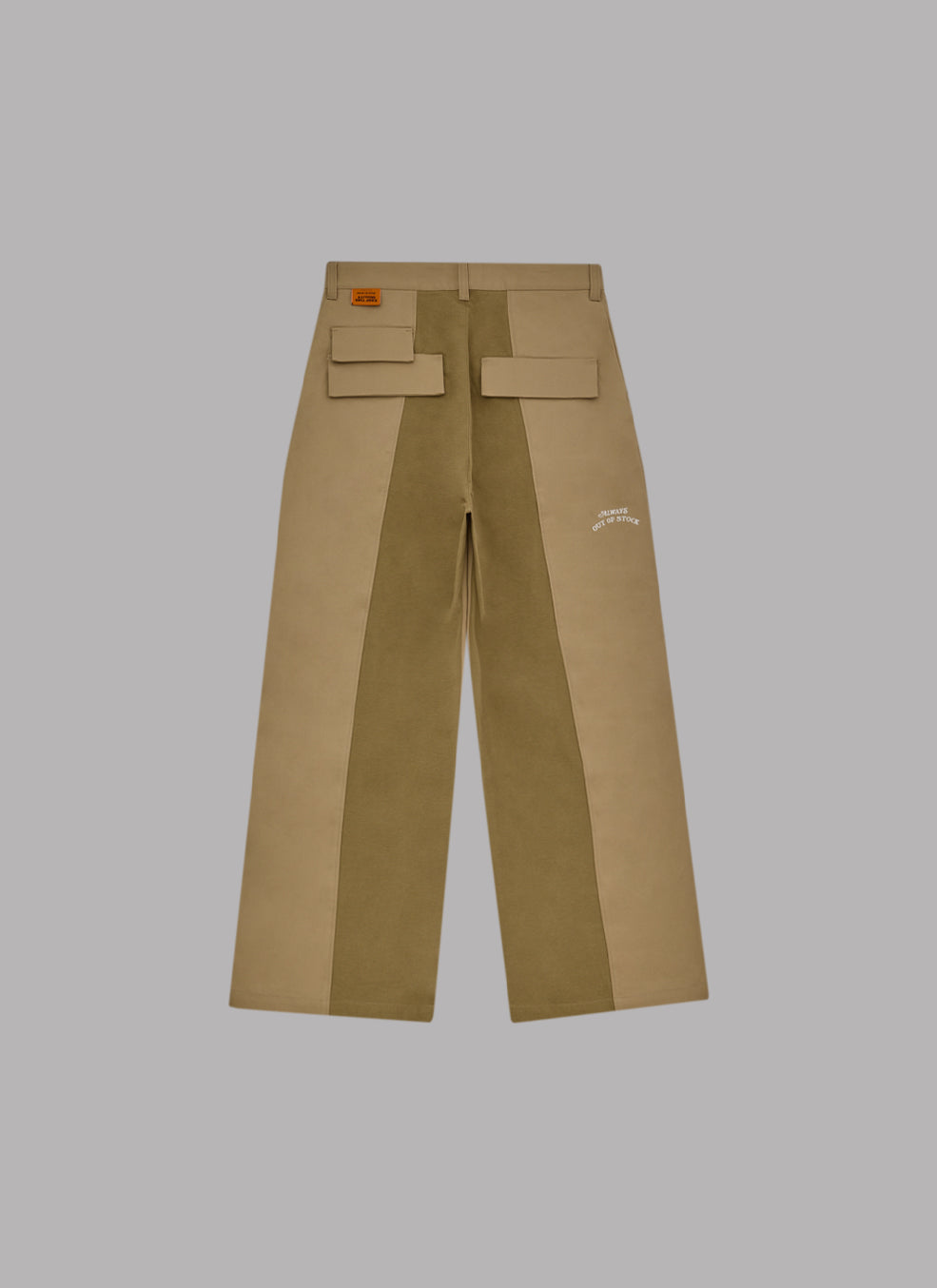 TWO-PLEAT SWITCHED WIDE PANTS - BROWN