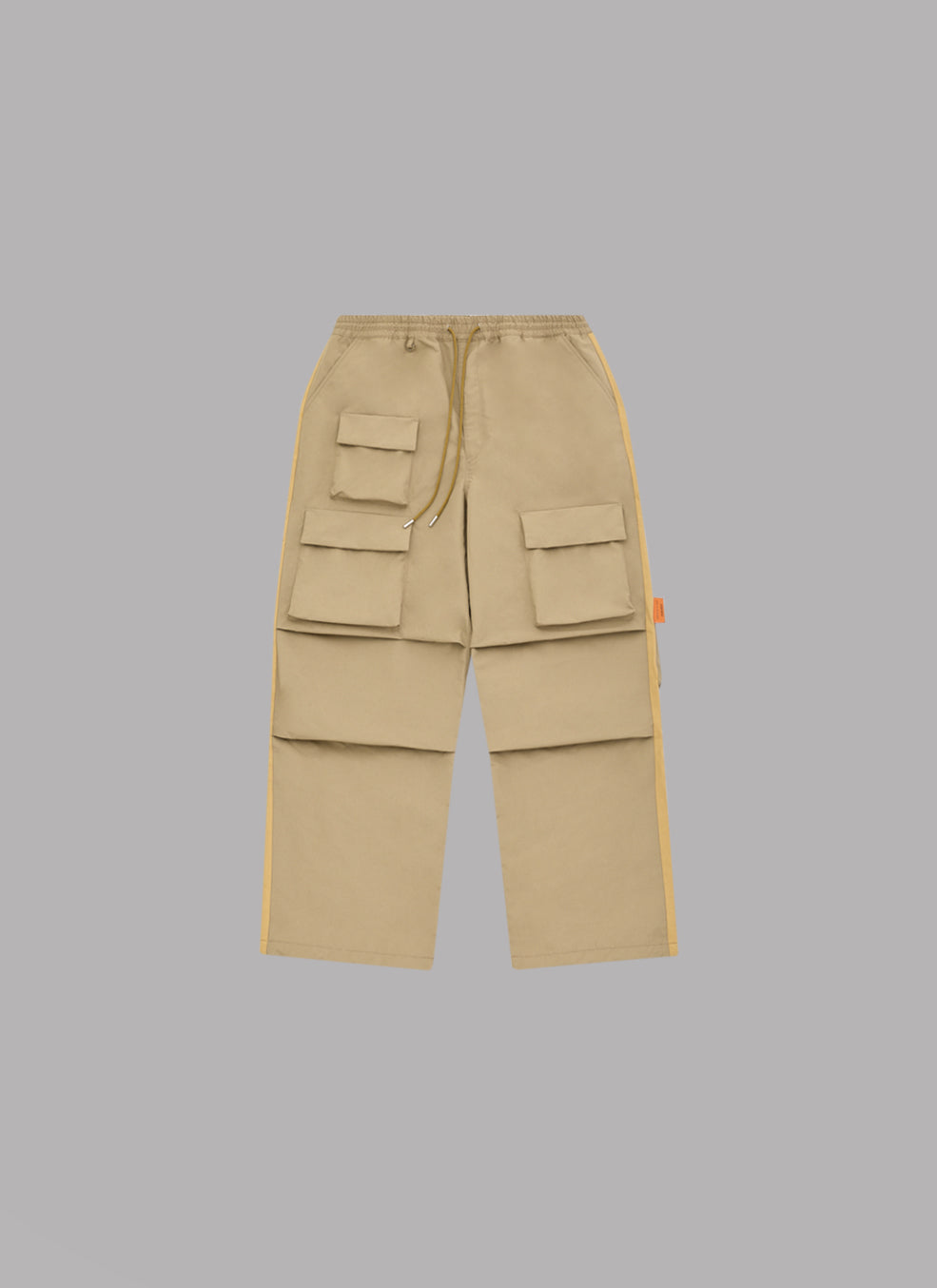 NINE POCKET WIDE FATIGUE PANTS - BEIGE