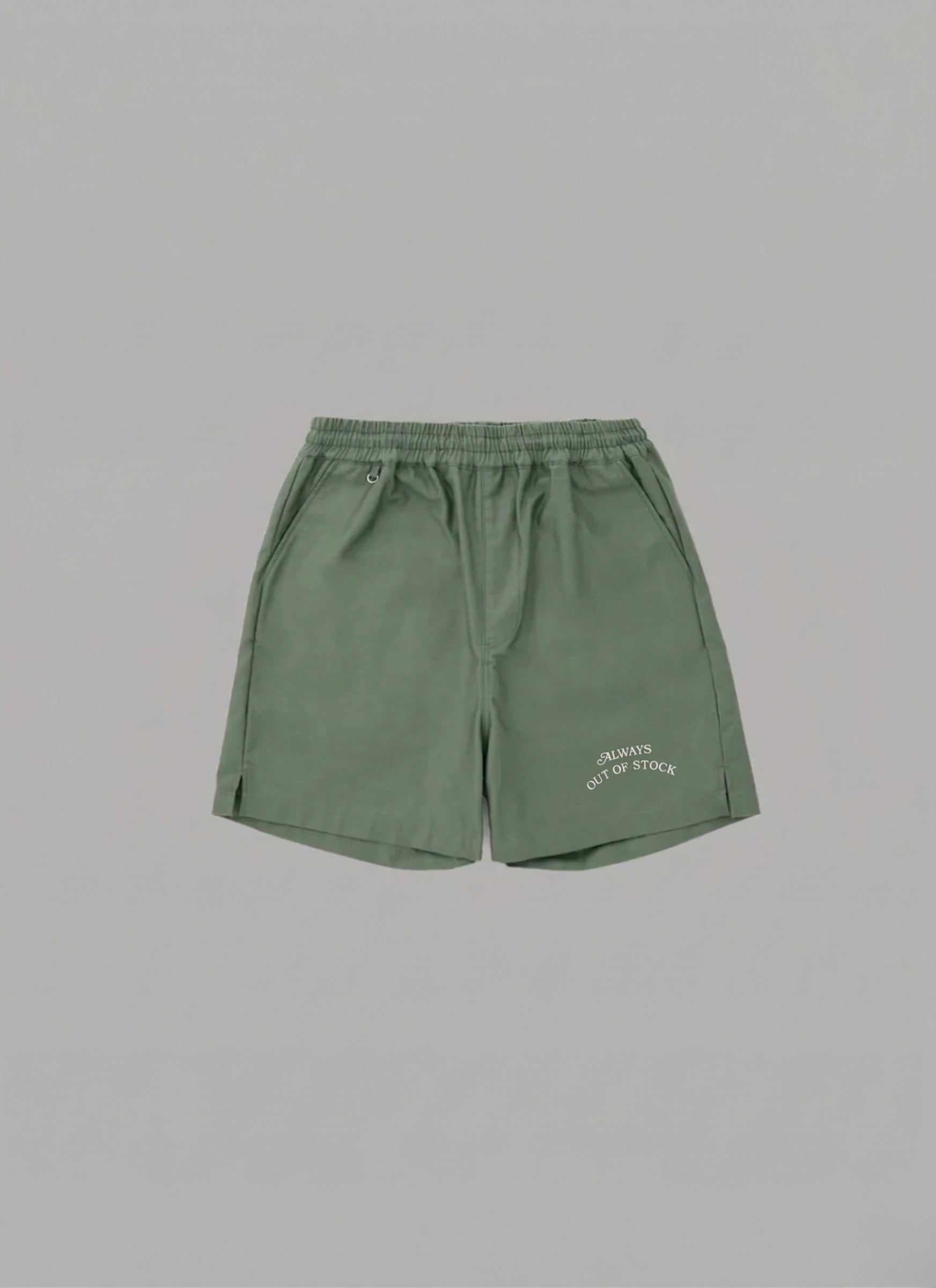 BASIC LOGO HALF BASKETBALL SHORTS-KHAKI