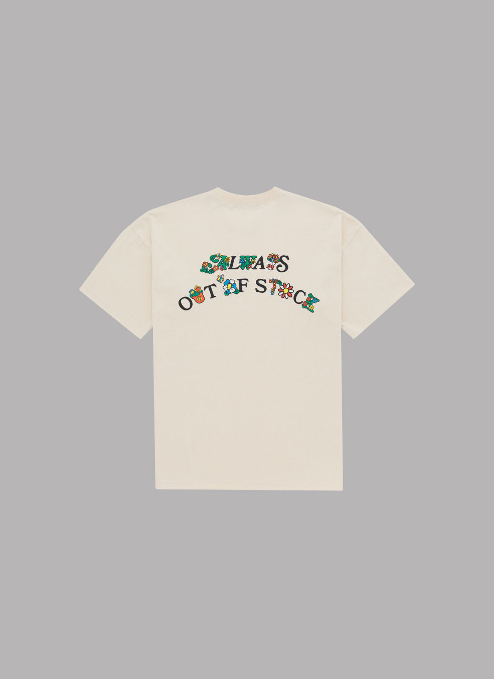 FLOWER BASIC LOGO BY SHETA S/S TEE - IVORY