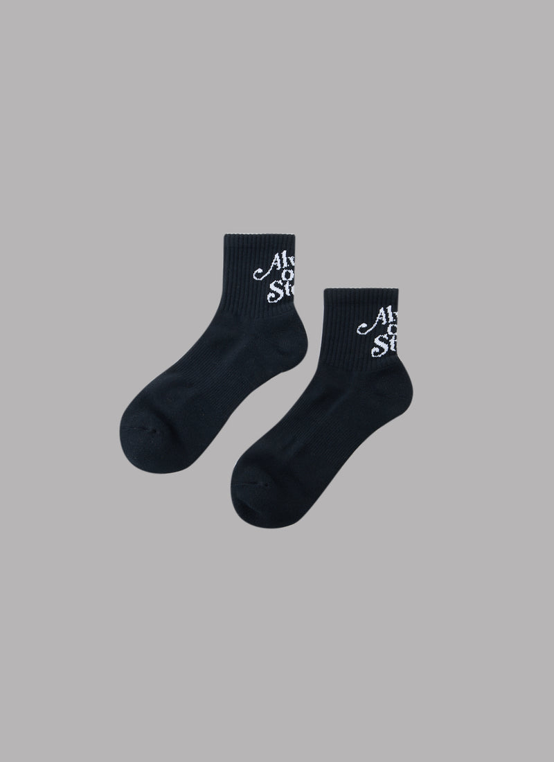 PLAY LOGO SHORT SOCKS-BLACK