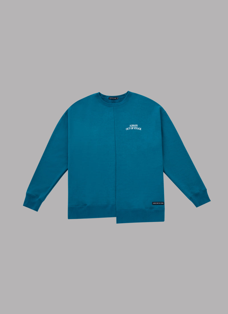 SWITCHED THICK CREW NECK-TURQUOISE